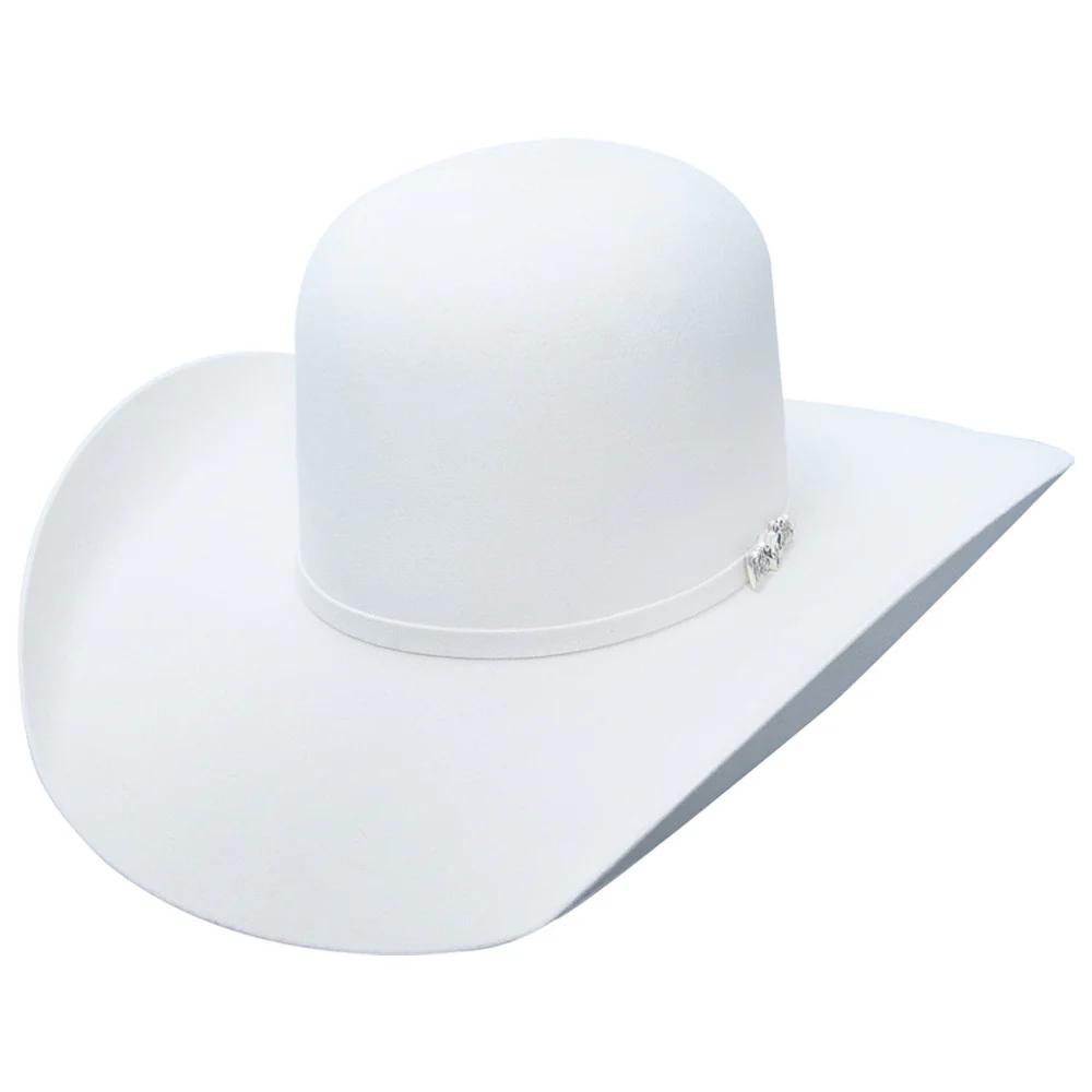 Cuernos Chuecos Open Crown White Cowboy Felt Hat - Image 3
