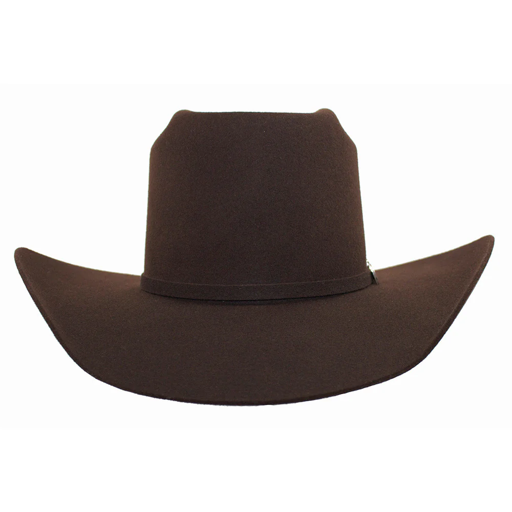 Cuernos Chuecos Brown Brick Crown Felt Cowboy Hat - Image 3