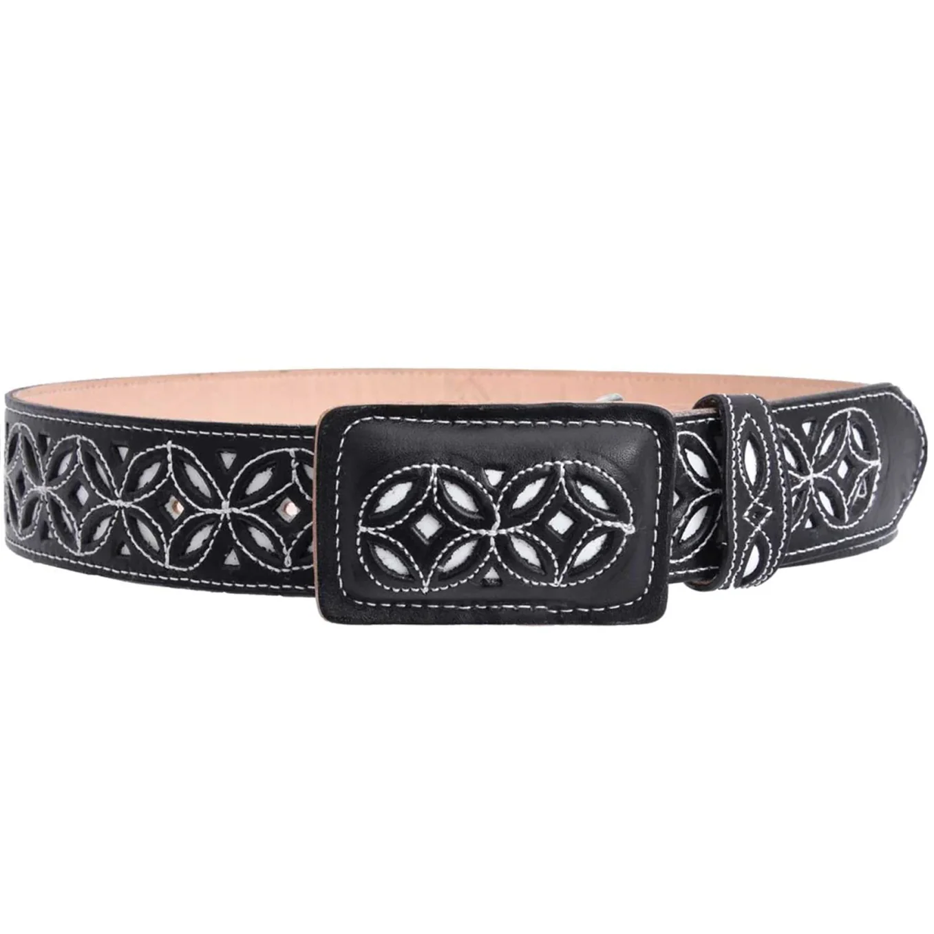 Leather Carved Cowboy Belts - Image 3